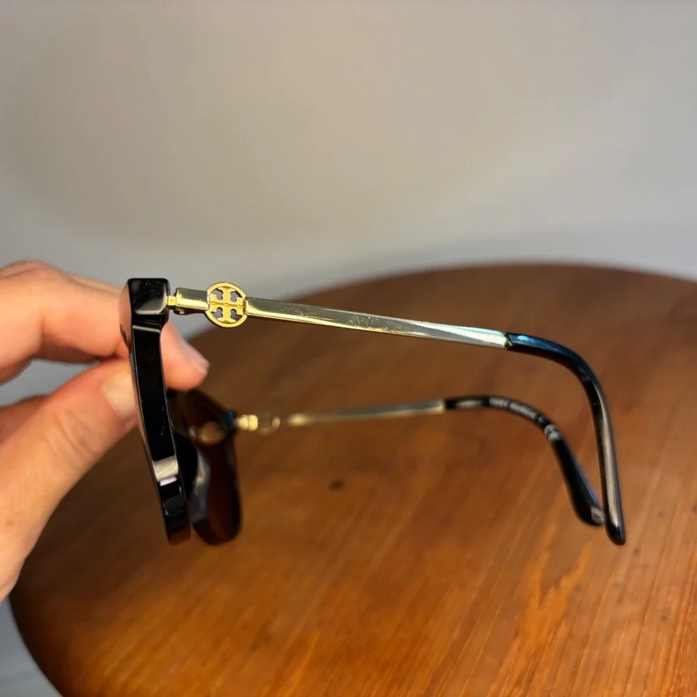READ Tory Burch Women Sunglasses 53-19-140 TY7147 Classic Sunnies Round Black